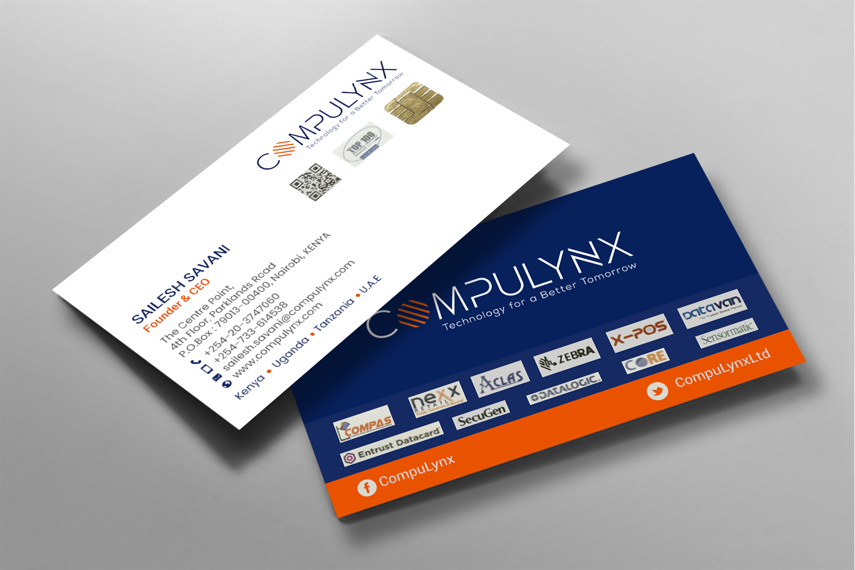 Visitenkarten-Design von chandrayaan.creative für COMPULYNX LTD | Design #23276941