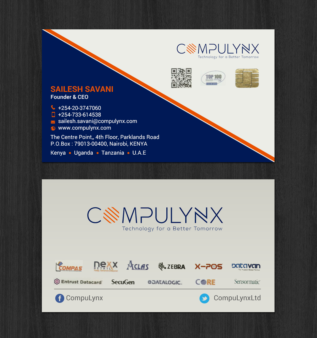 Business Card Design by chandrayaan.creative for COMPULYNX LTD | Design #23278366