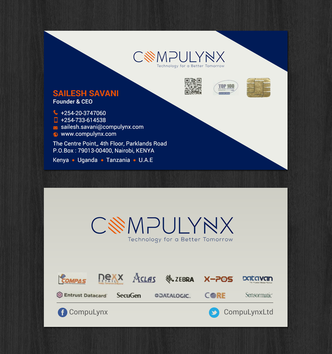 Business Card Design by chandrayaan.creative for COMPULYNX LTD | Design #23278375