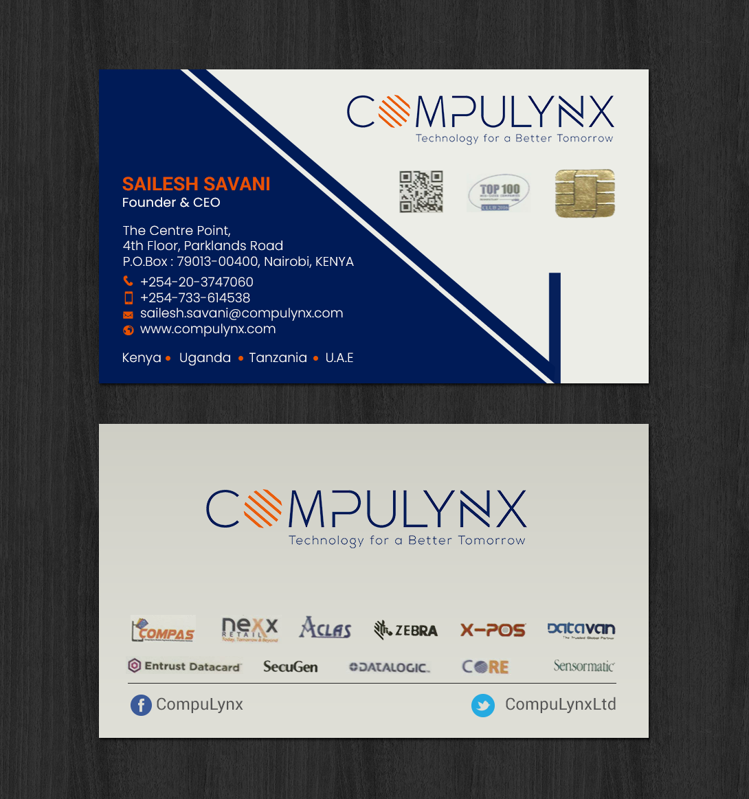 Business Card Design by chandrayaan.creative for COMPULYNX LTD | Design #23279024