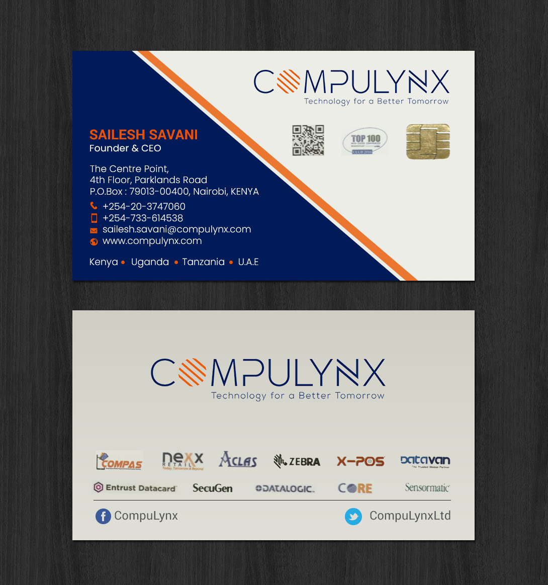 Business Card Design by chandrayaan.creative for COMPULYNX LTD | Design #23279077