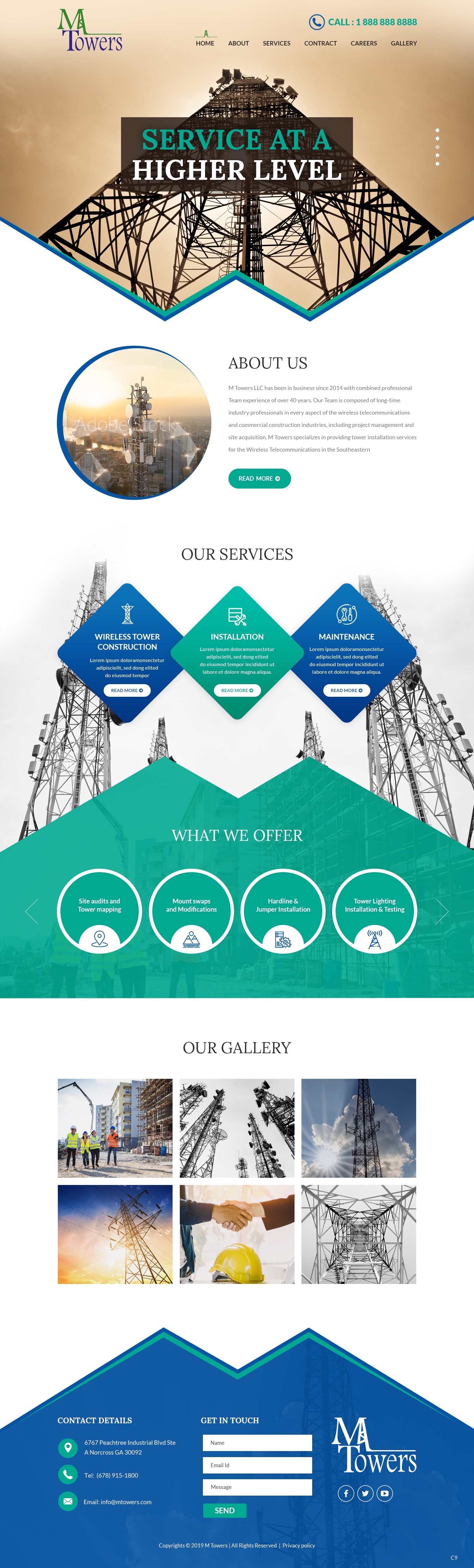 Web Design by pb for M Towers, LLC | Design #23280614