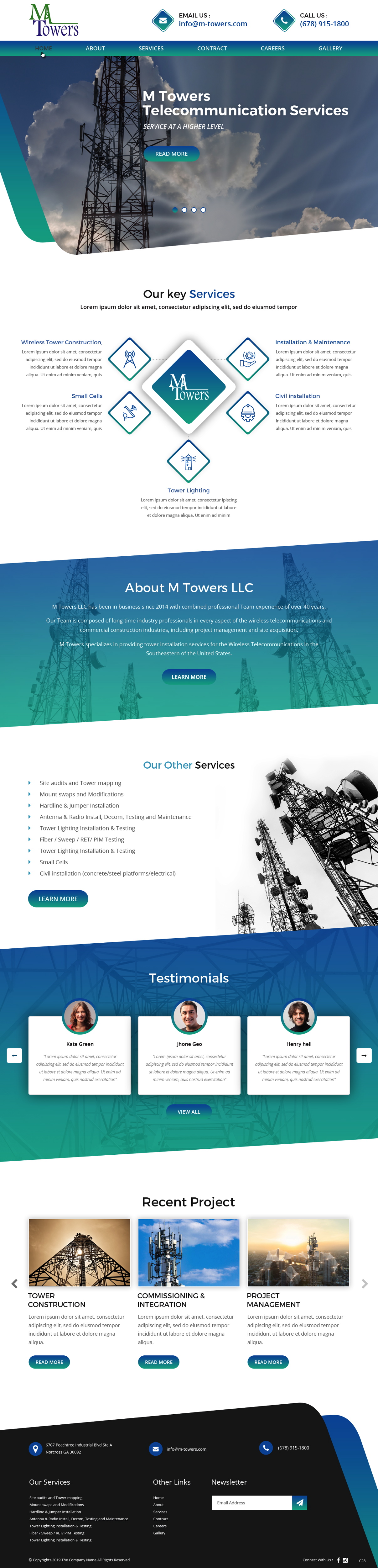 Web Design by pb for M Towers, LLC | Design #23280615