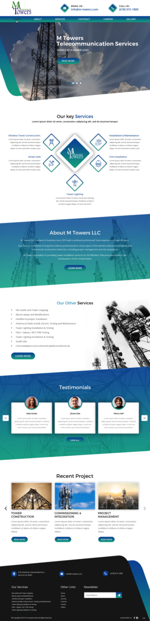 Web Design by pb for M Towers, LLC | Design: #23280615