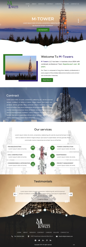 Web Design by pb for M Towers, LLC | Design: #23280629