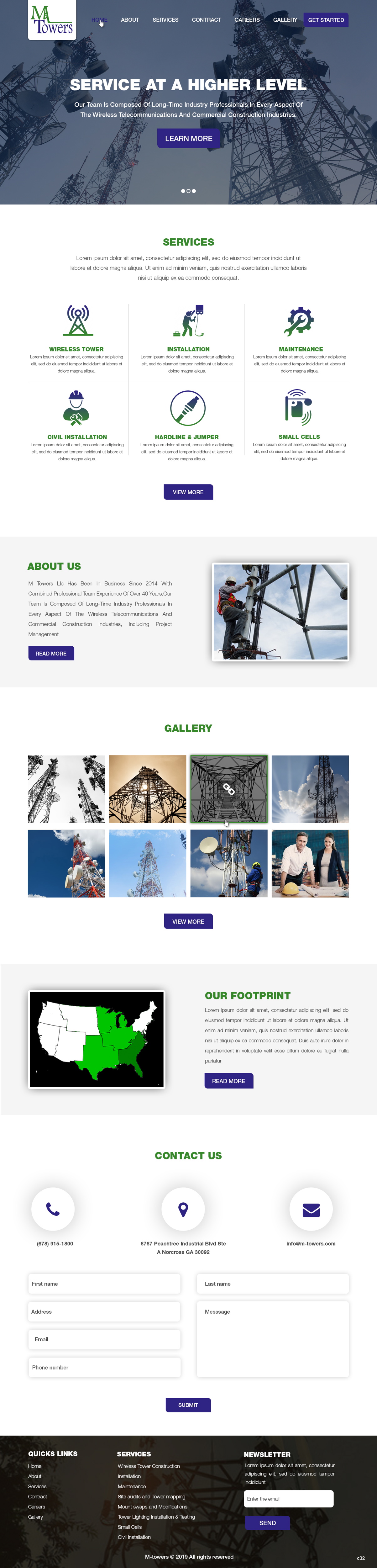 Web Design by pb for M Towers, LLC | Design #23280631