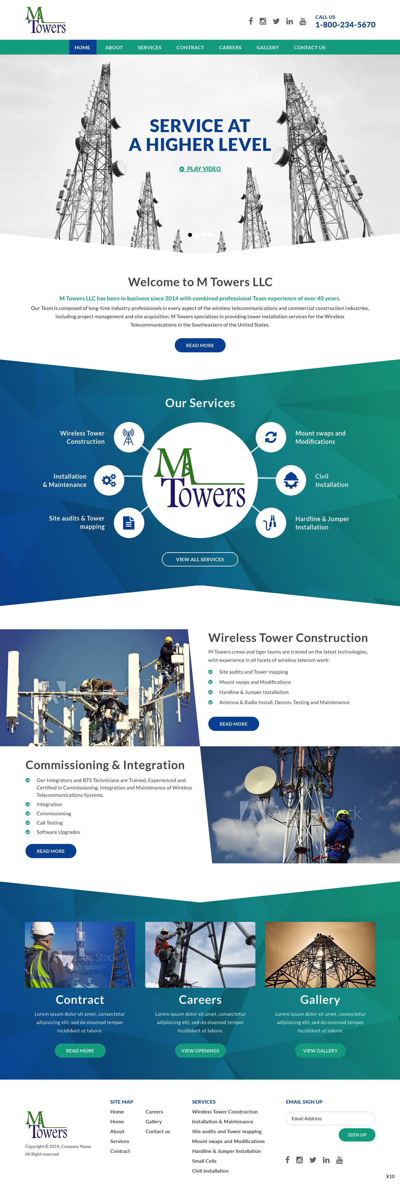 Web Design by pb for M Towers, LLC | Design #23280644