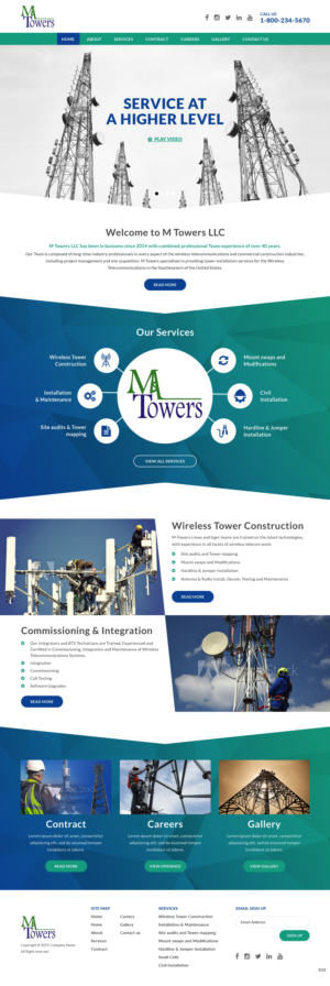 Web Design by pb for M Towers, LLC | Design: #23280644