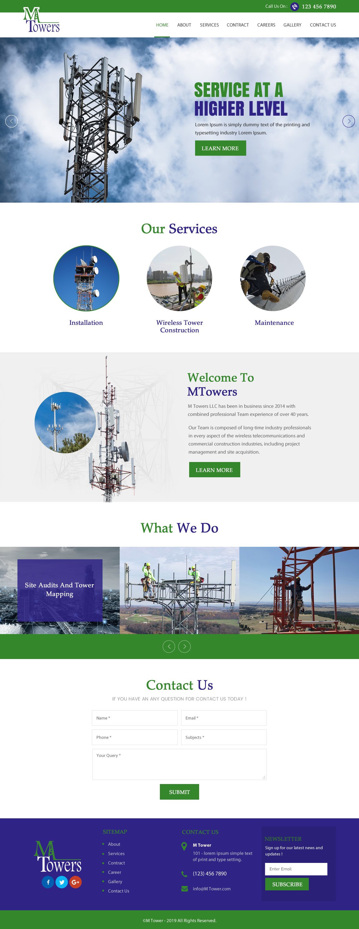 Web Design by rightway for M Towers, LLC | Design #23294186