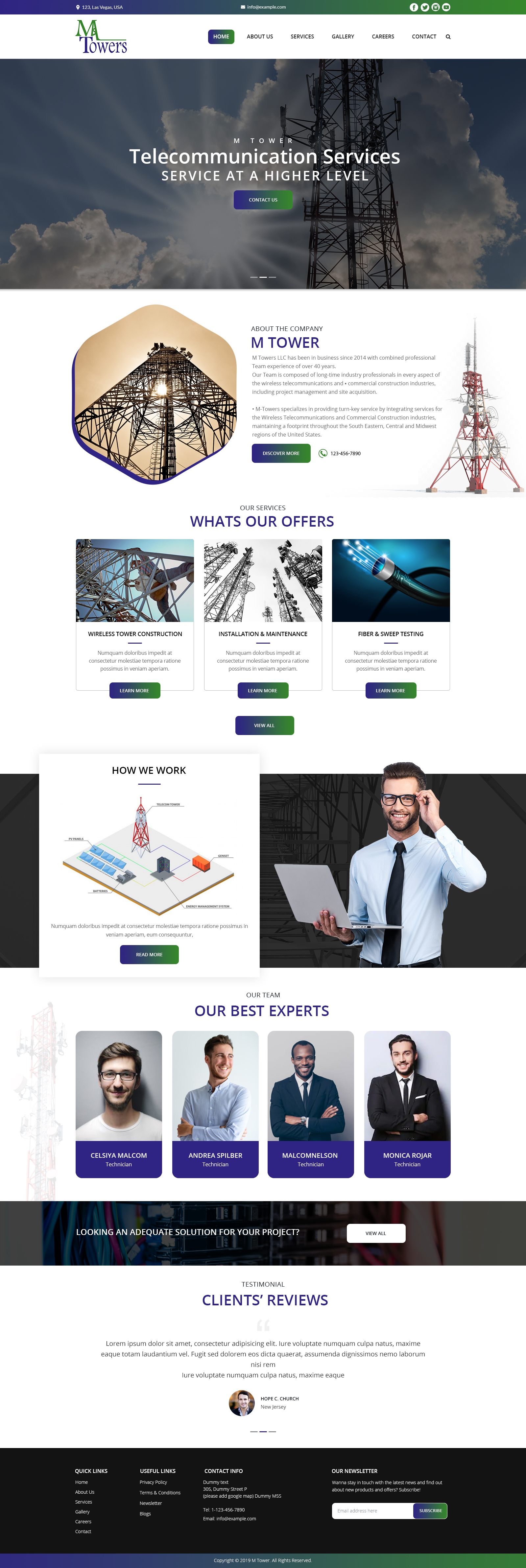 Web Design par Factotum Designs pour M Towers, LLC | Design #23274922