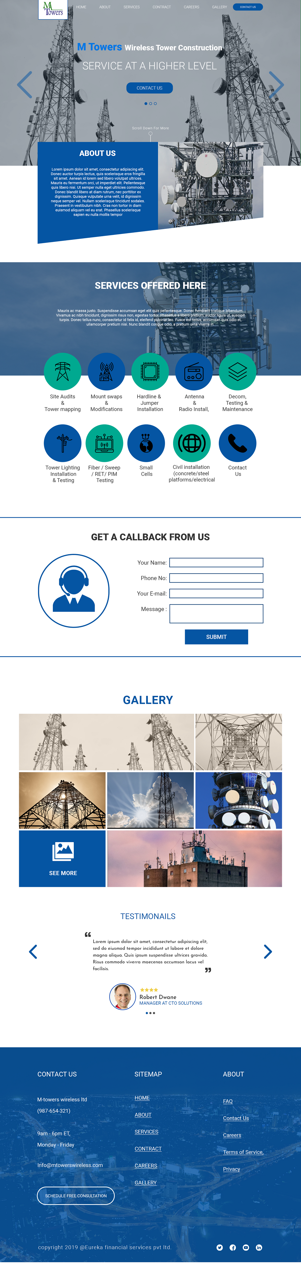 Web Design by Designtiel for M Towers, LLC | Design #23296540