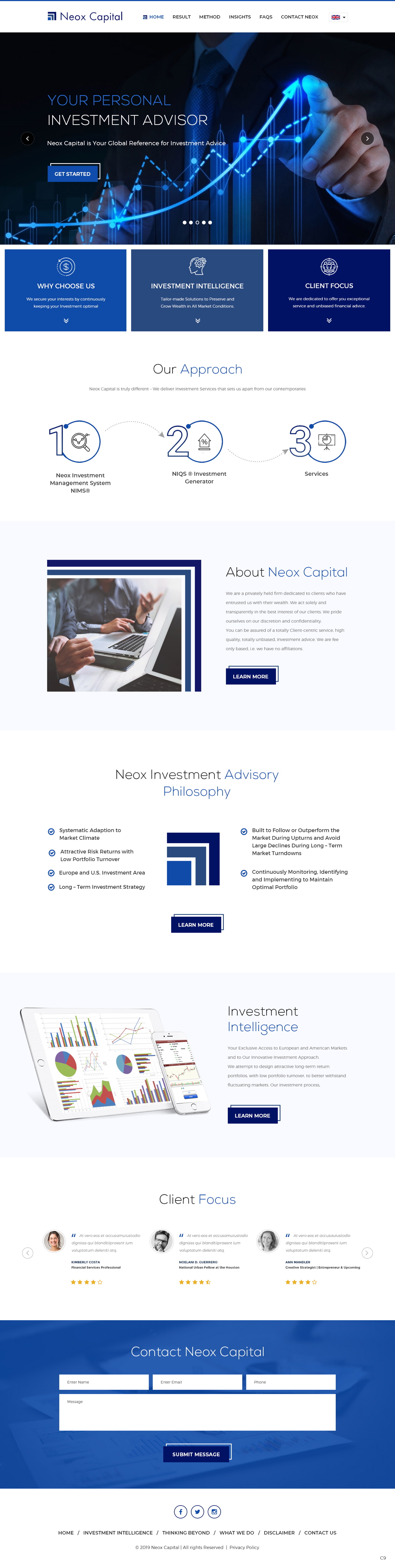 Web Design par pb pour Neox Capital | Design #23288202