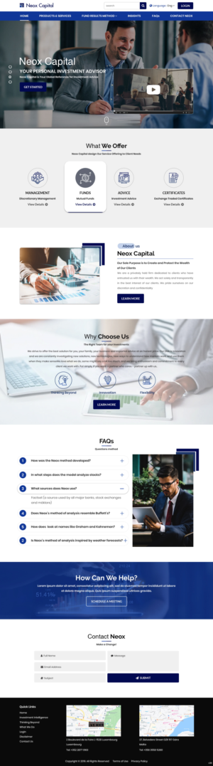 Web Design by pb for Neox Capital | Design: #23288223