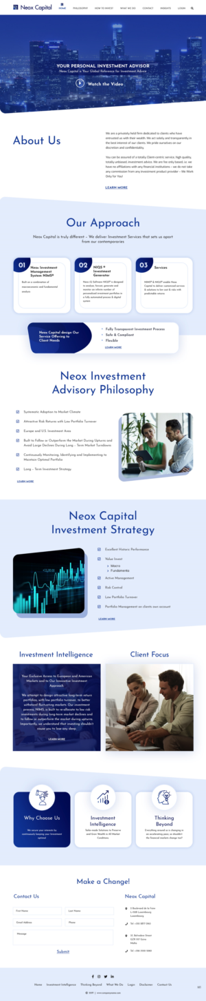 Web Design by pb for Neox Capital | Design: #23288225
