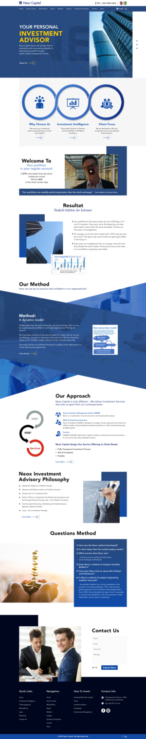 New and upgraded www.neoxcapital.com content & design financial markets | Diseño Web por sai.designer87
