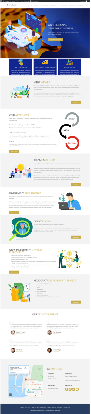 Web-Design von JohnDigiTech für Neox Capital | Design #23325775