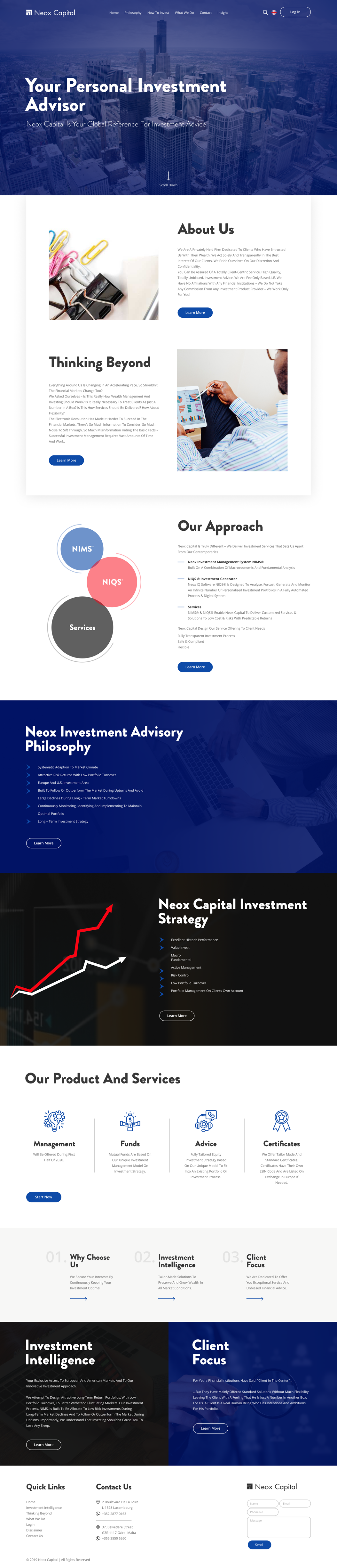 Web-Design von Hassaan Shah für Neox Capital | Design #23293162