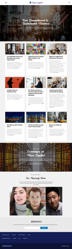 New and upgraded www.neoxcapital.com content &amp; design financial markets