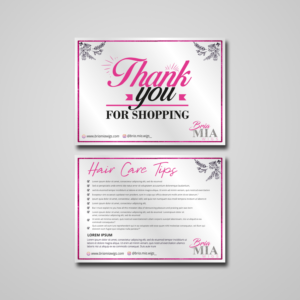 Thank You For Shopping / Hair Care Tips  | Flyer Design by ecorokerz