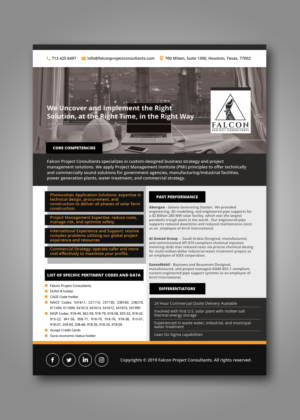 Capability Statement for Consulting firm to effectively market skills to Government buyers and pr... | Flyer Design by Nightmist