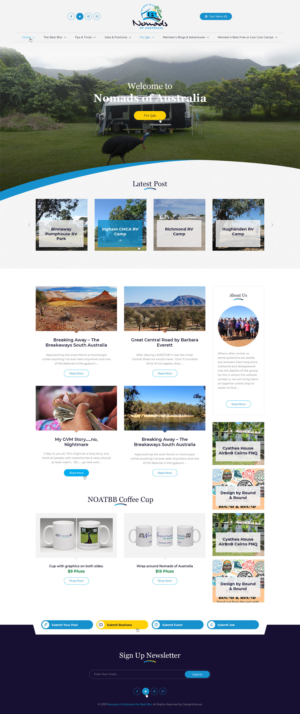 Nomads of Australia - Website and ECommerce site  | Web Design by Ved Web Services