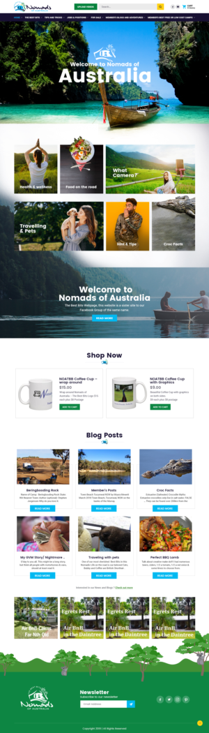 Nomads of Australia - Website and ECommerce site  | Web Design by nzdesigners