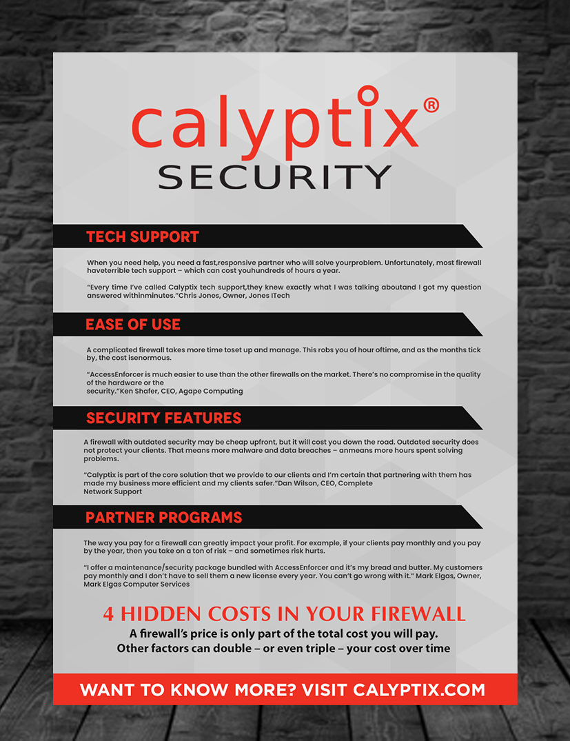 Design de Flyer par chandrayaan.creative pour Calyptix | Design #23309620