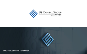 US CapitalGroup Mortgage . "Rates you can bank on" | Logo Design by MT