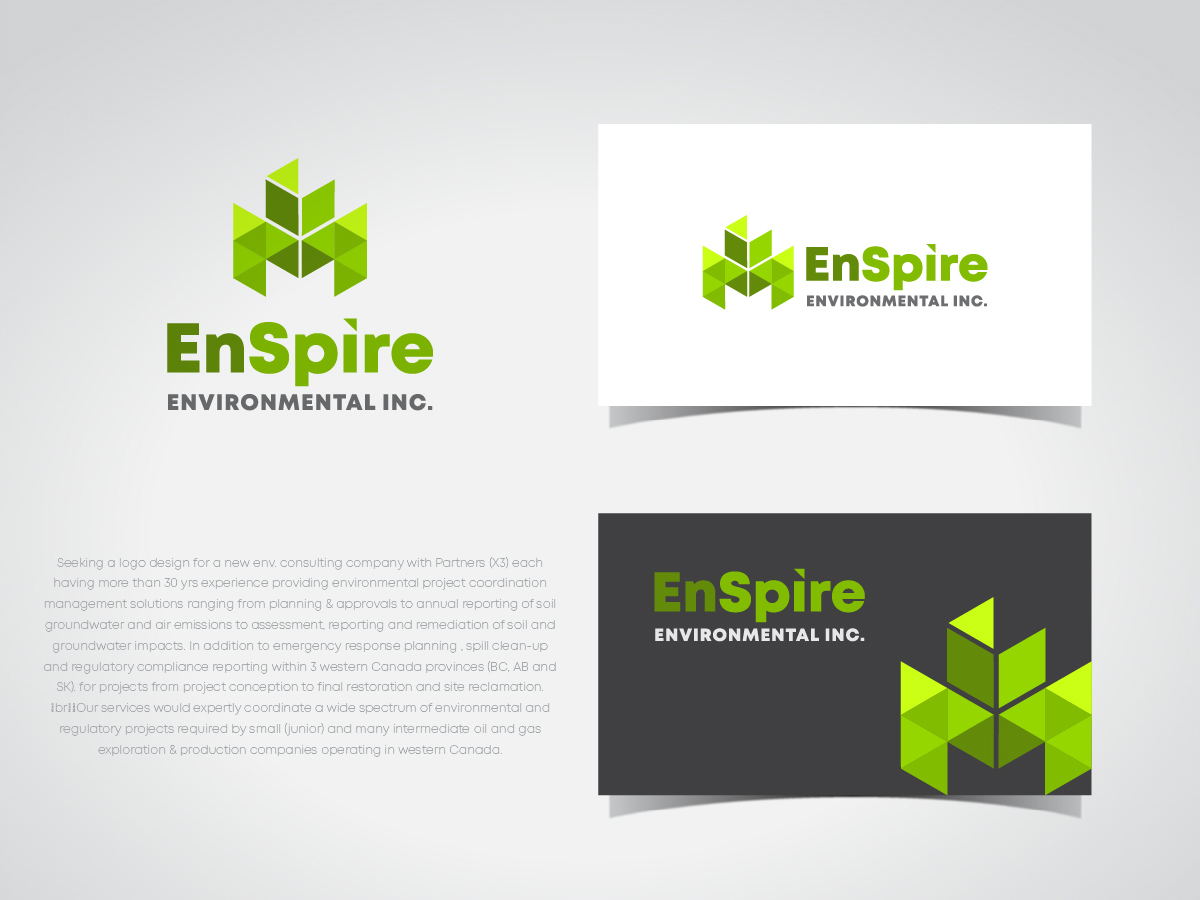 Logo Design by dharlan for EnSpire Environmental Inc.  | Design #23297701