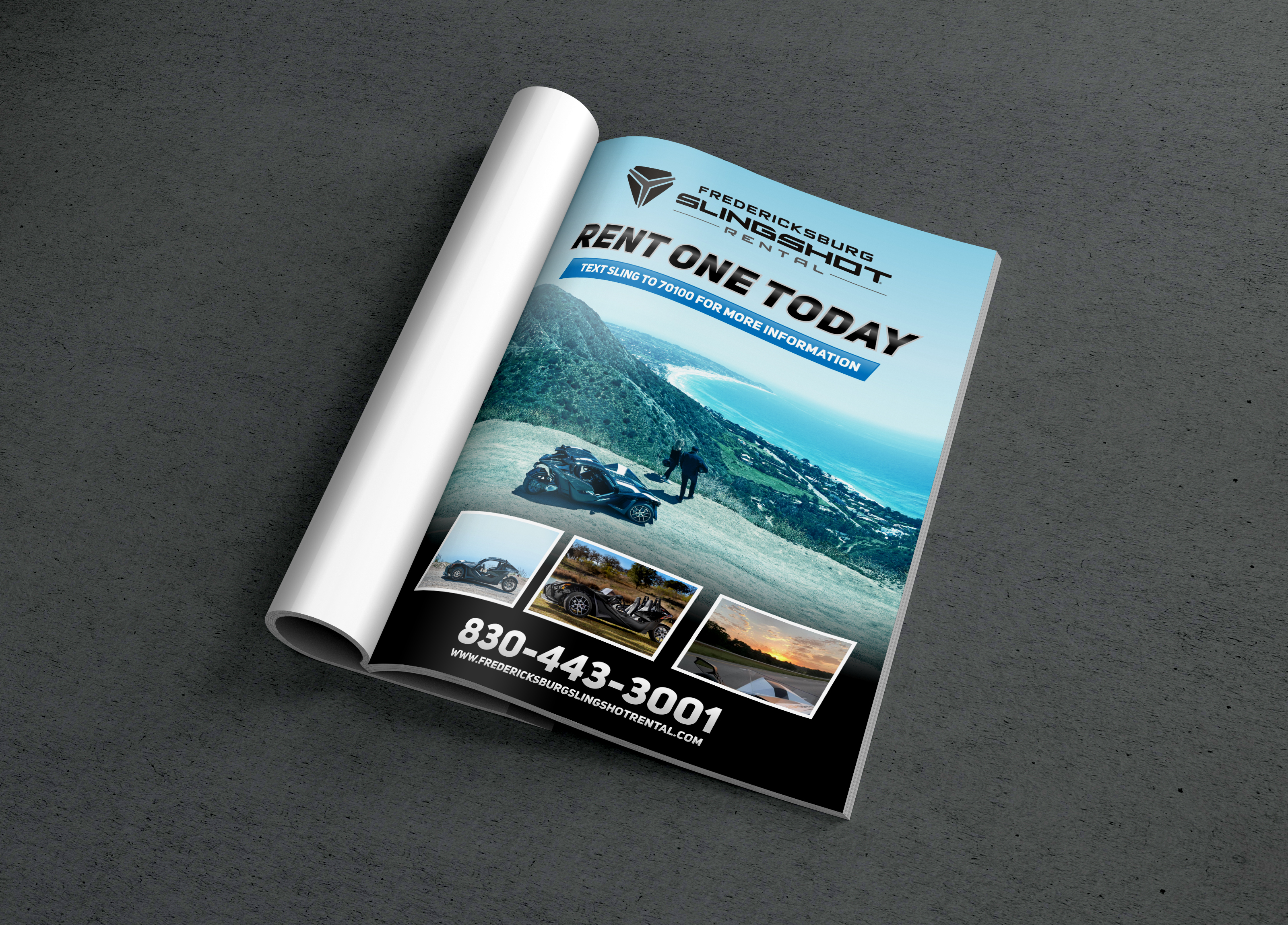 Magazine Design by ecorokerz for Houston Slingshot Rental | Design #23324301