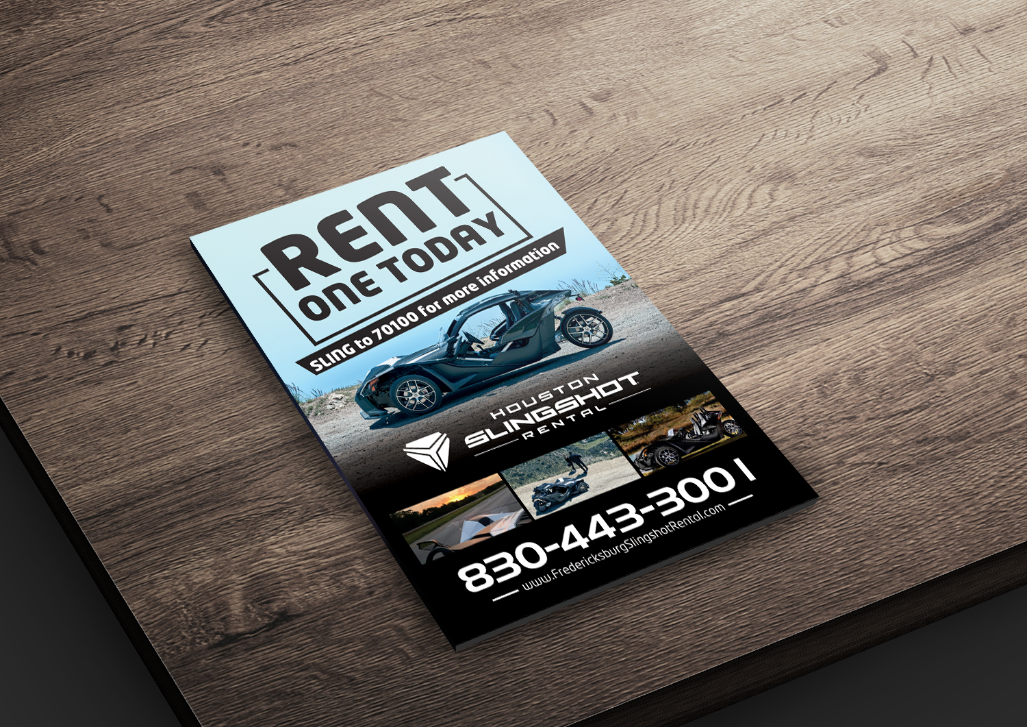 Magazine Design by Aurora:) for Houston Slingshot Rental | Design #23320309