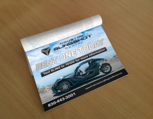 Magazine Design by SWASTIK for Houston Slingshot Rental | Design: #23310546