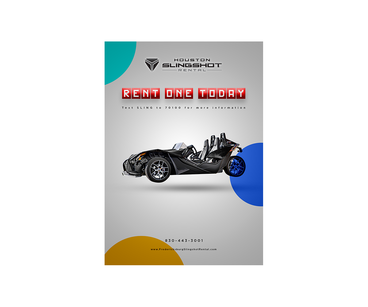 Magazine Design by ngrhmdv for Houston Slingshot Rental | Design #23297965
