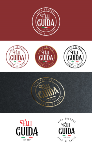 F.lli GUIDA Vico Equense (NA) -  Fior di latte (F.lli means brothers) | Logo Design by Cactus Designs