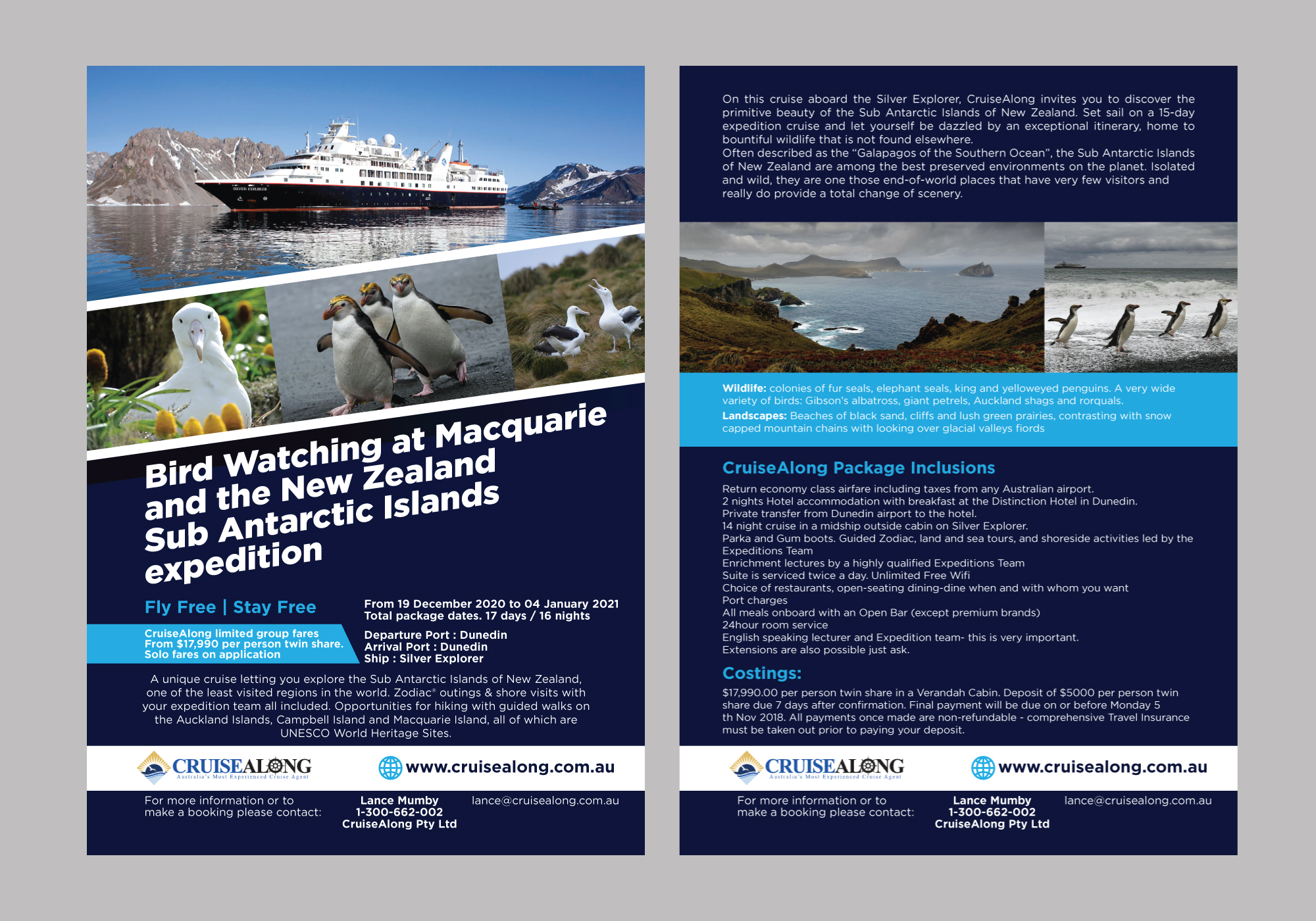 Flyer Design by Sergio Coelho for CruiseAlong Pty Ltd | Design #23329935