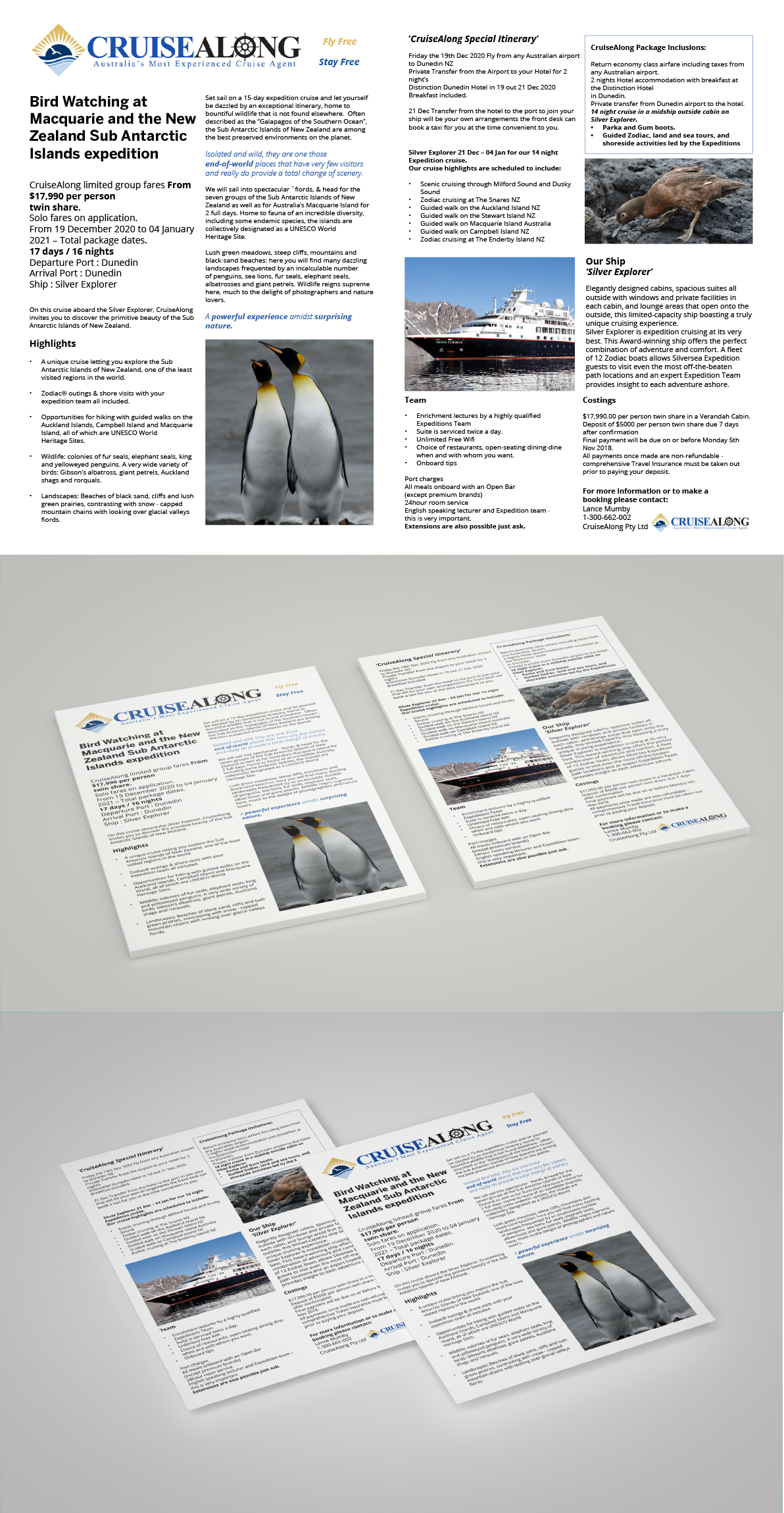 Flyer Design by Nathan Ghans for CruiseAlong Pty Ltd | Design #23321971