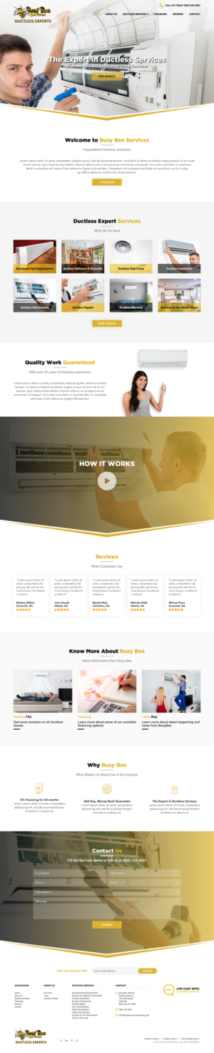 Ductless Mini Split Business Website | Diseño Web por -Marc-