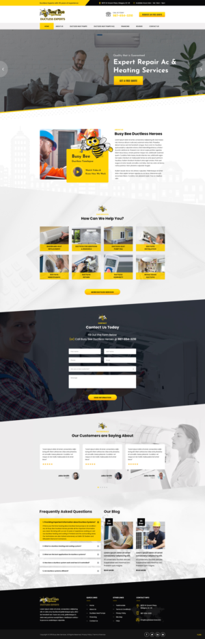 Web Design by pentaxial for Busy Bee Services | Design #23325170