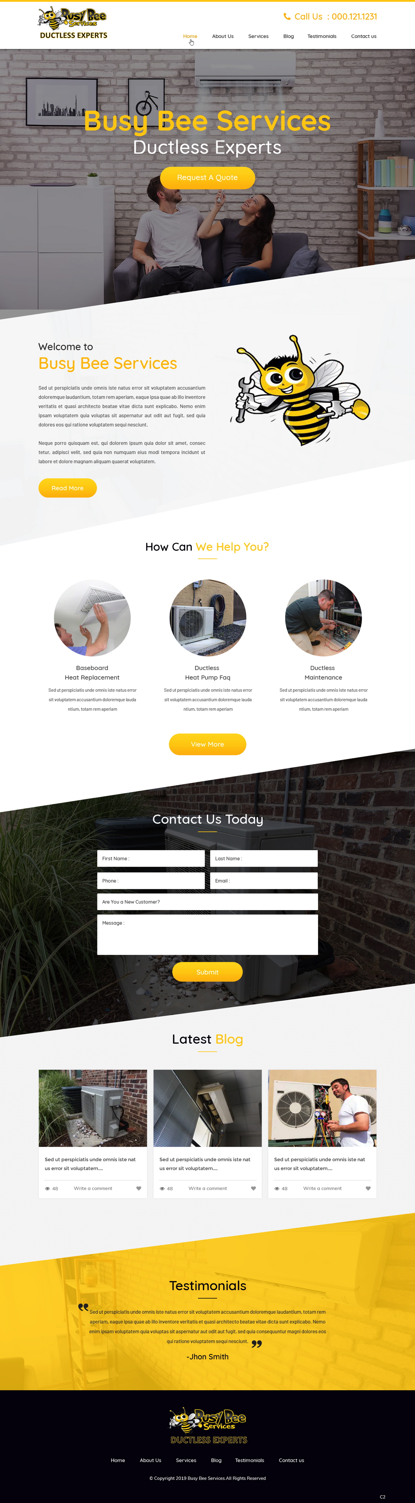 Web Design by pb for Busy Bee Services | Design #23315659