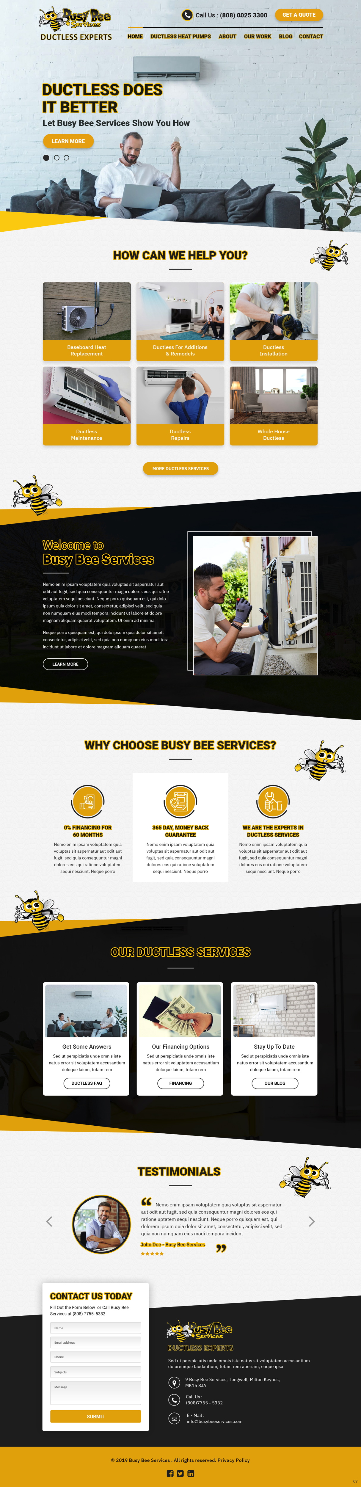 Web Design by pb for Busy Bee Services | Design #23315660