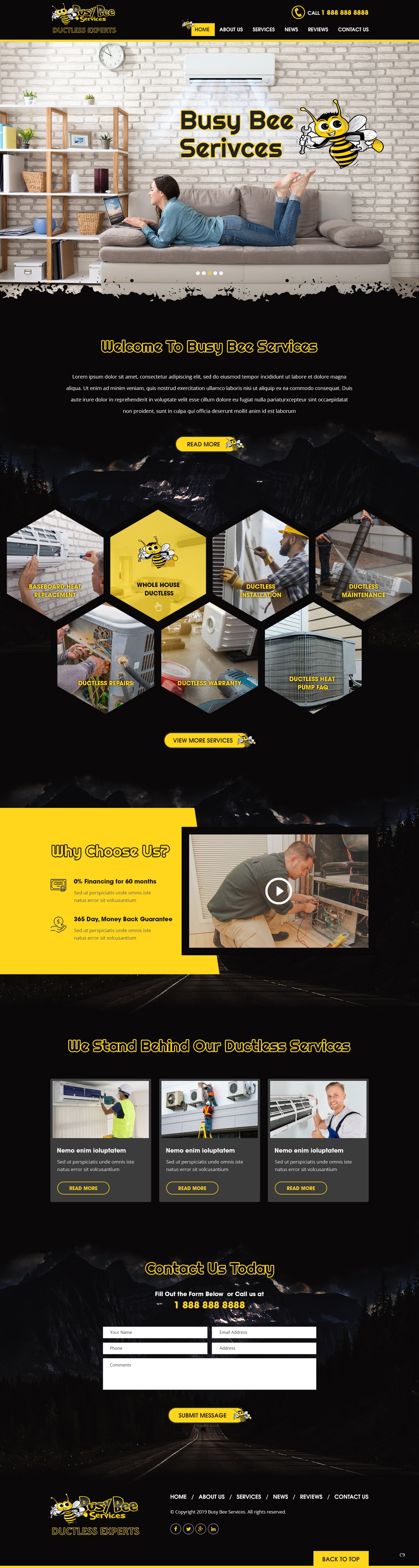 Web Design by pb for Busy Bee Services | Design #23315661