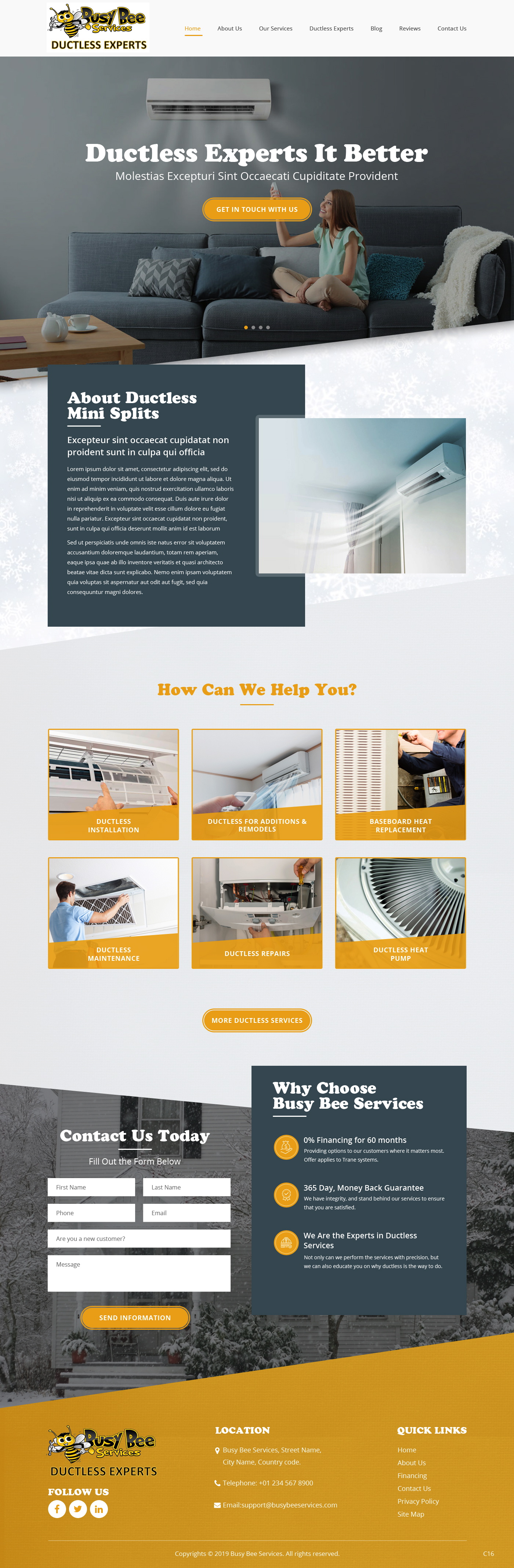 Web Design by pb for Busy Bee Services | Design #23315662