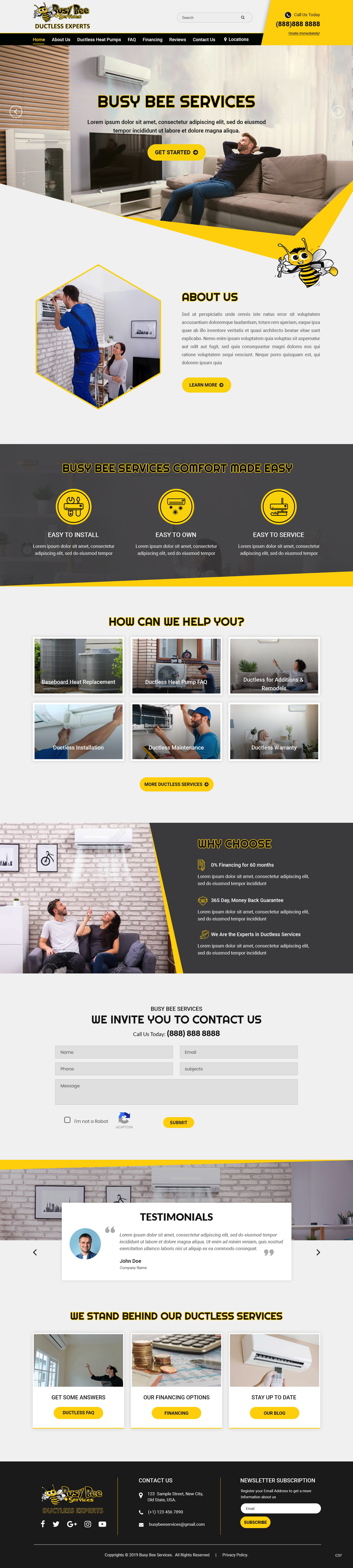 Web-Design von pb für Busy Bee Services | Design #23315668