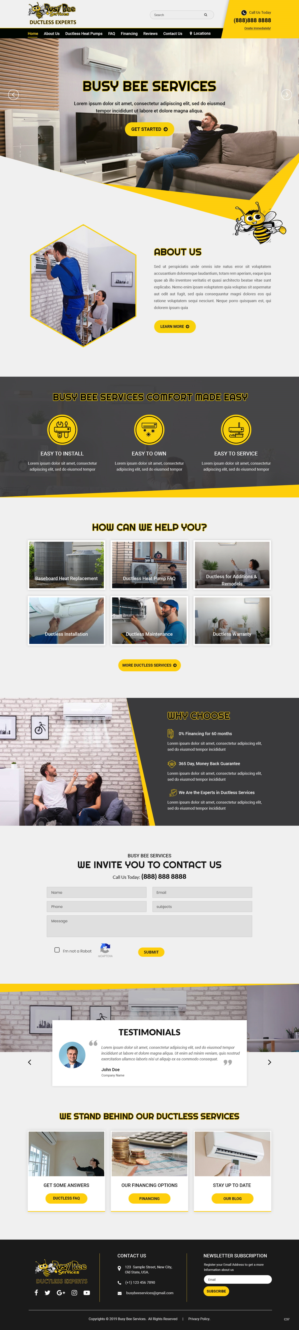 Web Design by pb for Busy Bee Services | Design: #23315668