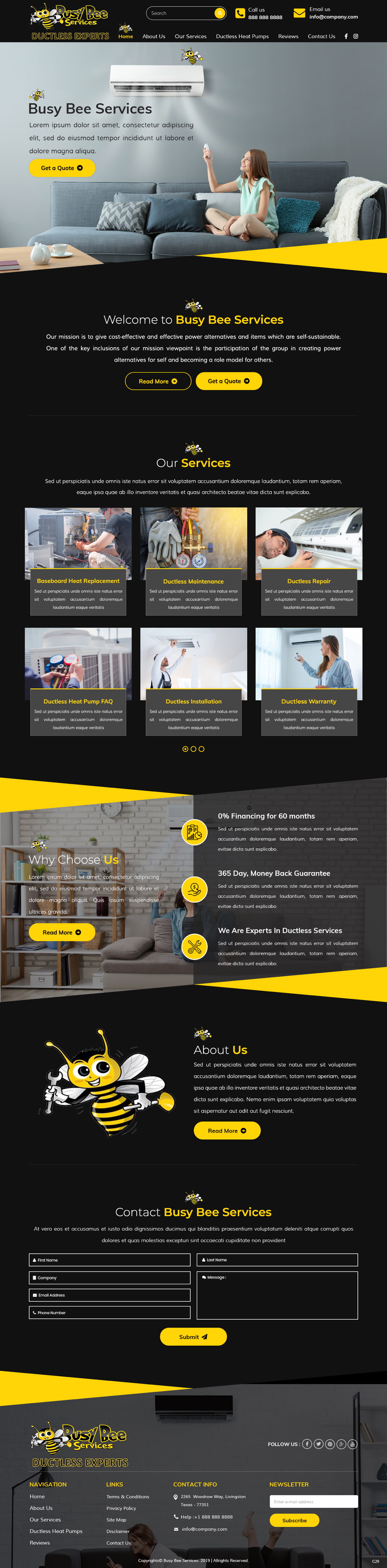 Web Design by pb for Busy Bee Services | Design #23315669