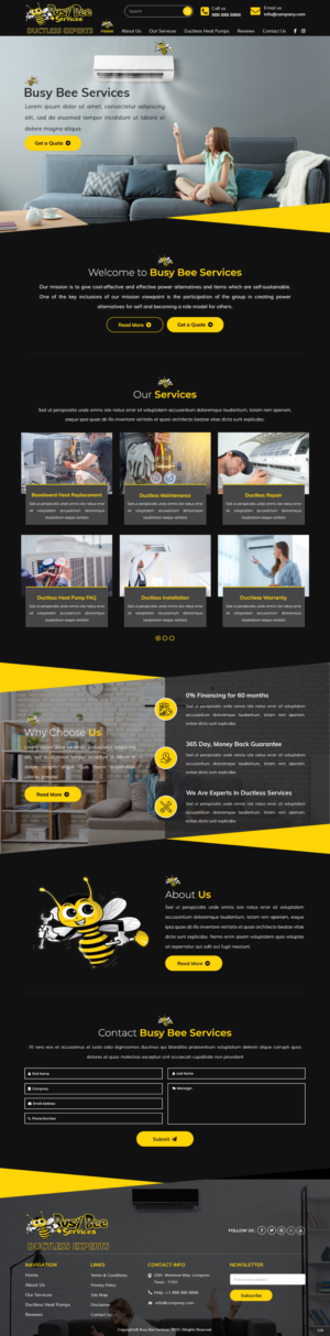 Web Design by pb for Busy Bee Services | Design: #23315669