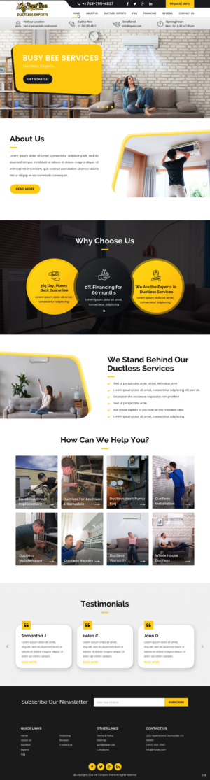 Web Design by pb for Busy Bee Services | Design: #23315671
