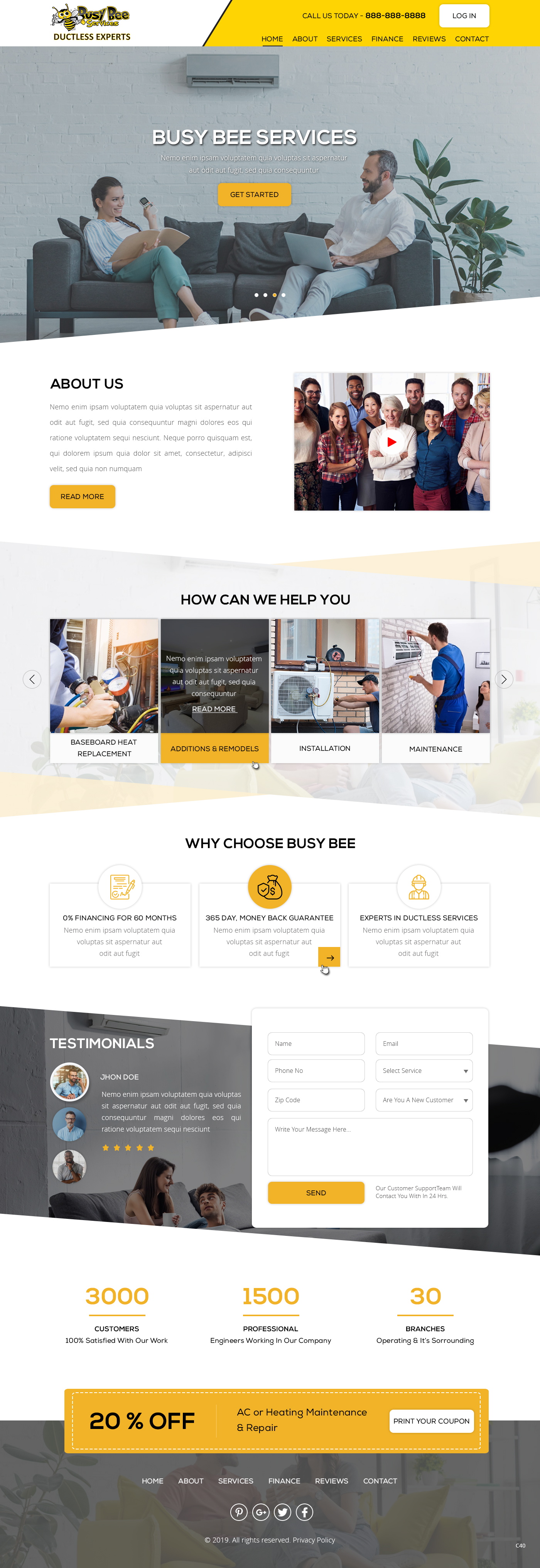 Web Design by pb for Busy Bee Services | Design #23315673