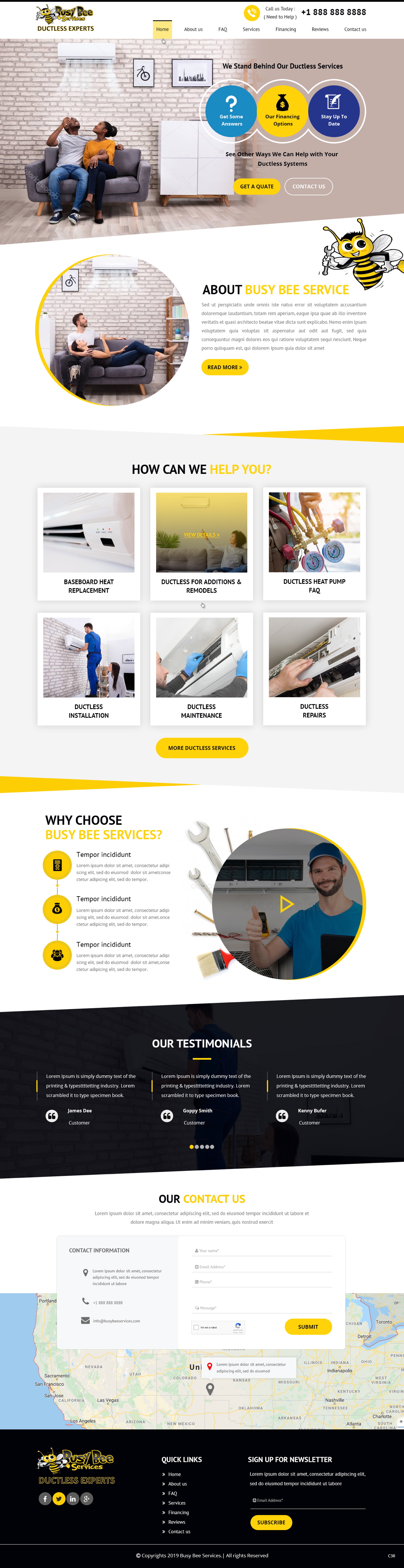 Web Design by pb for Busy Bee Services | Design #23315674