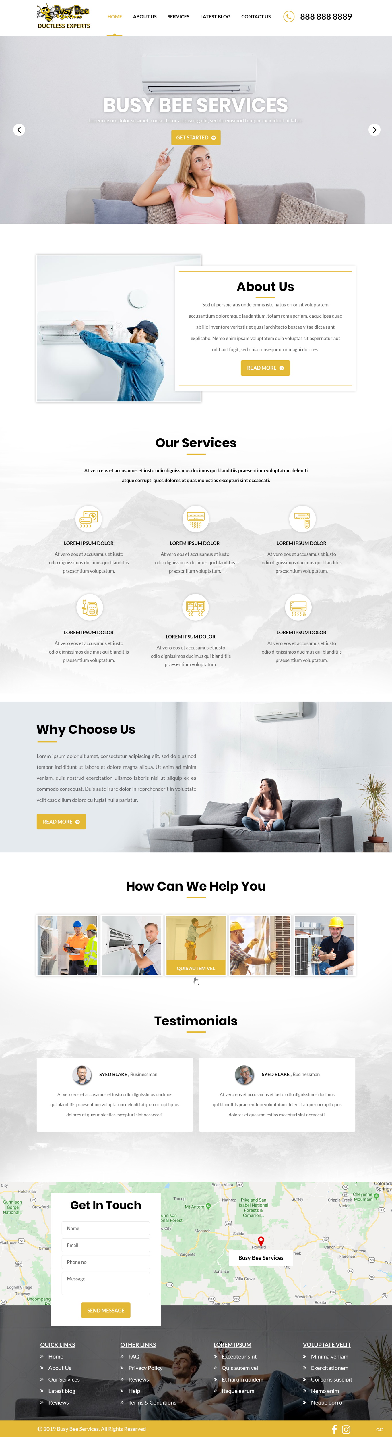 Web Design by pb for Busy Bee Services | Design #23315675